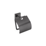 Toilet Roll Holder with cover Σκούρο Γραφίτη SANCO