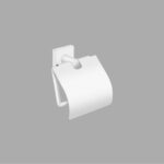 Toilet Roll Holder with cover Λευκό Ματ SANCO