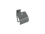 Toilet Roll Holder with cover Ανθρακί Grain SANCO