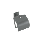 Toilet Roll Holder with cover Ανθρακί Grain SANCO