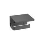 Toilet Roll Holder with cover Σκούρο Γραφίτη SANCO