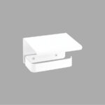Toilet Roll Holder with cover Λευκό Ματ SANCO