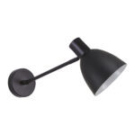 SE21-BL-22-MS2  ADEPT BLACK WALL LAMP BLACK METAL SHADE+