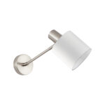 SE21-NM-22-SH1  ADEPT WALL LAMP Nickel Matt Wall lamp White Shade+