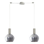 SE21-NM-4-GL2-NM2  ADEPT TUBE Nickel Matt Pendant Smoked Glass+