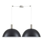 SE21-NM-4-NM2-MS50  ADEPT TUBE Nickel Matt Pendant Black Metal Shade+
