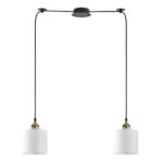 SE21-BR-10-BL2-SH1 MAGNUM BRONZE White Shade Pendant+