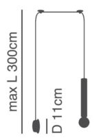 SE21-BL-5-BL1W  ADEPT TUBE BLACK Black Pendant+ - Image 2