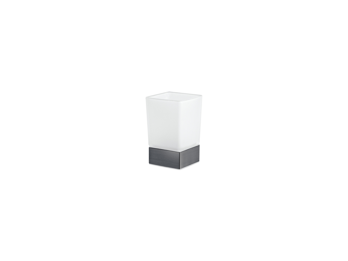 90155-PVD-05BR Portable Glass Holder PVD Gun Metal Brushed SANCO - Image 1