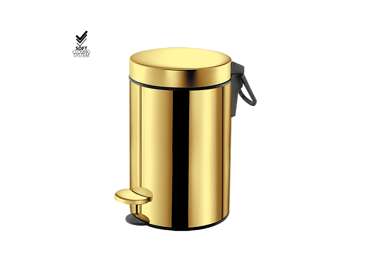 90603-PVD-02PL Κάδος Απορριμμάτων PVD Golden Brass Polished SANCO - Image 1
