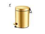 Κάδος Απορριμμάτων PVD Golden Brass Brushed SANCO 5Lt Δαπέδου Soft Closing 20.5x28cm