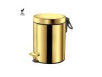 Κάδος Απορριμμάτων PVD Golden Brass Polished SANCO 5Lt Δαπέδου Soft Closing 20.5x28cm