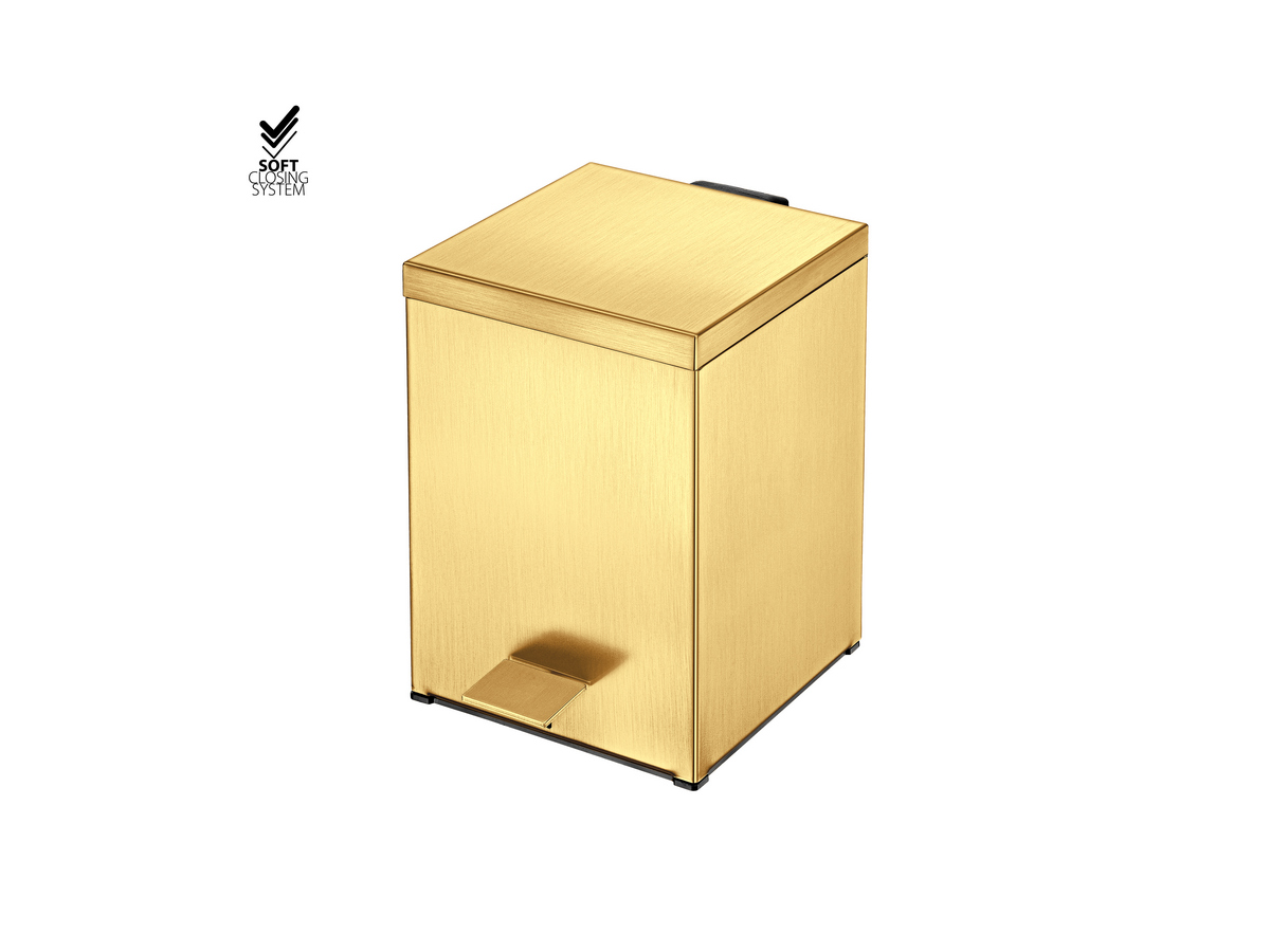 90677-PVD-02BR Κάδος Απορριμμάτων PVD Golden Brass Brushed SANCO - Image 1