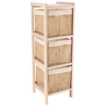 Συρταριέρα MDF με 3 Συρτάρια 25x25x77cm Μπεζ MRShome