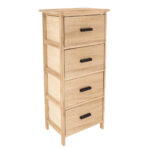 Συρταριέρα MDF με 4 Συρτάρια 37.5x27.5x86cm Μπεζ MRShome
