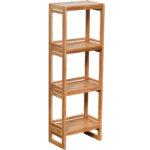 Ραφιέρα από Bamboo με 4 Ράφια Καφέ 33x20x100cm MRShome