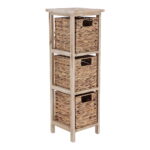 Συρταριέρα MDF με 3 Συρτάρια από Υάκινθο 25x25x77cm Μπεζ MRShome