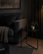 Side Table Μεταλλικό Φ40x65cm Black MRShome - Image 3