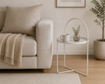 Side Table Μεταλλικό Φ40x65cm Sand MRShome - Image 3