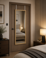 Κρεμαστός Καθρέπτης για Πόρτα από MDF 34x94cm Natural MRShome - Image 2
