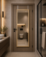 Κρεμαστός Καθρέπτης για Πόρτα από MDF 34x94cm Natural MRShome - Image 3