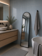 Επιδαπέδιος Καθρέπτης Αλουμινίου 150cm Black MRShome - Image 3