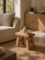 Διακοσμητικό Σκαμνάκι από Teakwood 21x12x16cm MRShome - Image 3