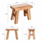 Διακοσμητικό Σκαμνάκι από Teakwood 21x12x16cm MRShome - Image 4