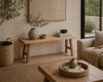 Πάγκος Teak Wood 100x25x42cm MRShome - Image 3