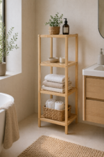 Ραφιέρα Μπάνιου 4 Επιπέδων από Bamboo 34x33x111cm MRShome - Image 2