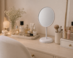Καθρέπτης Μακιγιάζ με Μεταλλική Βάση 19x7.5x25cm Creme MRShome - Image 3