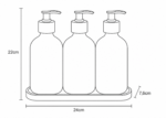 Σετ Μπάνιου με 3 Dispenser σε Δίσκο Μπαμπού White MRShome - Image 2