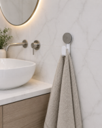 Άγκιστρο από ABS με Βεντούζα 6.5x4.5x12.5cm White with Grey Knob MRShome - Image 3