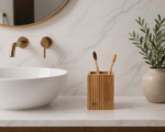 Ποτήρι Οδοντόβουρτσας από Bamboo 8.8x6.6x12.4cm MRShome - Image 2