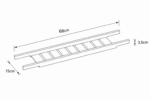 Ραφάκι Μπανιέρας Bamboo 68x15cm Black MRShome - Image 4
