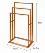 Επιδαπέδια Κρεμάστρα 3 Θέσεων από Bamboo 40x24.5x82cm MRShome - Image 4