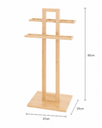 Επιδαπέδια Κρεμάστρα 2 Θέσεων από Bamboo 37x25x85cm MRShome - Image 4