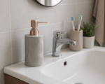 Δοχείο Κρεμοσάπουνου Stoneware 300ml 9x7.3x17.5cm Cool Grey 5U MRShome - Image 4