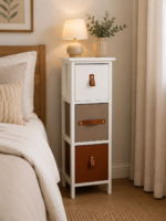 Συρταριέρα MDF με 3 Συρτάρια με Λαβή Multi 25x25x77cm MRShome - Image 3