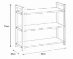 Έπιπλο από Bamboo με 3 Ράφια MDF Καφέ/Λευκό 64x20x53cm MRShome - Image 4