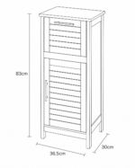 Έπιπλο MDF/Βελανιδιά με 1 Συρτάρι και 1 Ντουλάπι με Ράφι στο Εσωτερικό Καφέ/Λευκό 36.5x30x83cm MRShome - Image 3