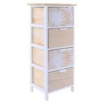 Συρταριέρα MDF με 4 Συρτάρια 37.5x27.5x86cm Μπεζ με Σχέδιο MRShome
