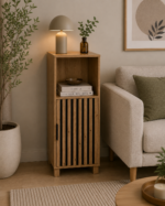 Έπιπλο Ξύλινο με Ντουλάπι και Ράφι Καφέ 35x30x86cm MRShome - Image 3