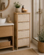 Συρταριέρα MDF με 4 Συρτάρια 37.5x27.5x86cm Μπεζ με Σχέδια MRShome - Image 4