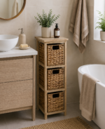 Συρταριέρα MDF με 3 Συρτάρια από Υάκινθο 25x25x77cm Μπεζ MRShome - Image 2