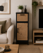 Έπιπλο MDF/Βελανιδιά με 1 Συρτάρι και 1 Ντουλάπι με Ράφι στο Εσωτερικό 36.5x30x83cm MRShome - Image 4