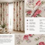 Κουρτίνα Magnolia Floral Panama Romantic 2.80m