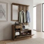 Έπιπλο εισόδου Raynold Megapap χρώμα καρυδί 100x30x180εκ. - Image 3