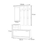 Έπιπλο εισόδου Raynold Megapap χρώμα καρυδί 100x30x180εκ. - Image 6