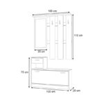 Έπιπλο εισόδου Raynold Megapap χρώμα φυσικό οξιάς 100x30x180εκ. - Image 6
